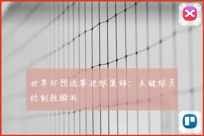 世界杯预选赛进球集锦:关键球员的制胜瞬间
